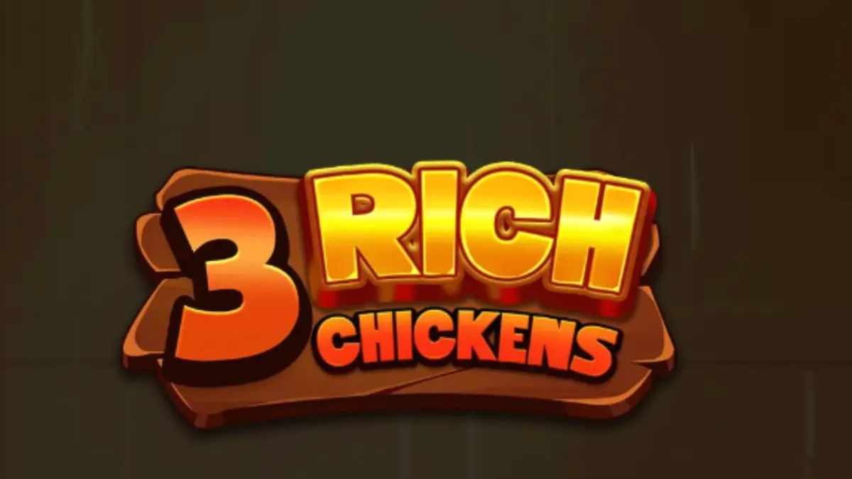 Interface colorida do slot 3 Rich Chickens com galinhas e ovos dourados